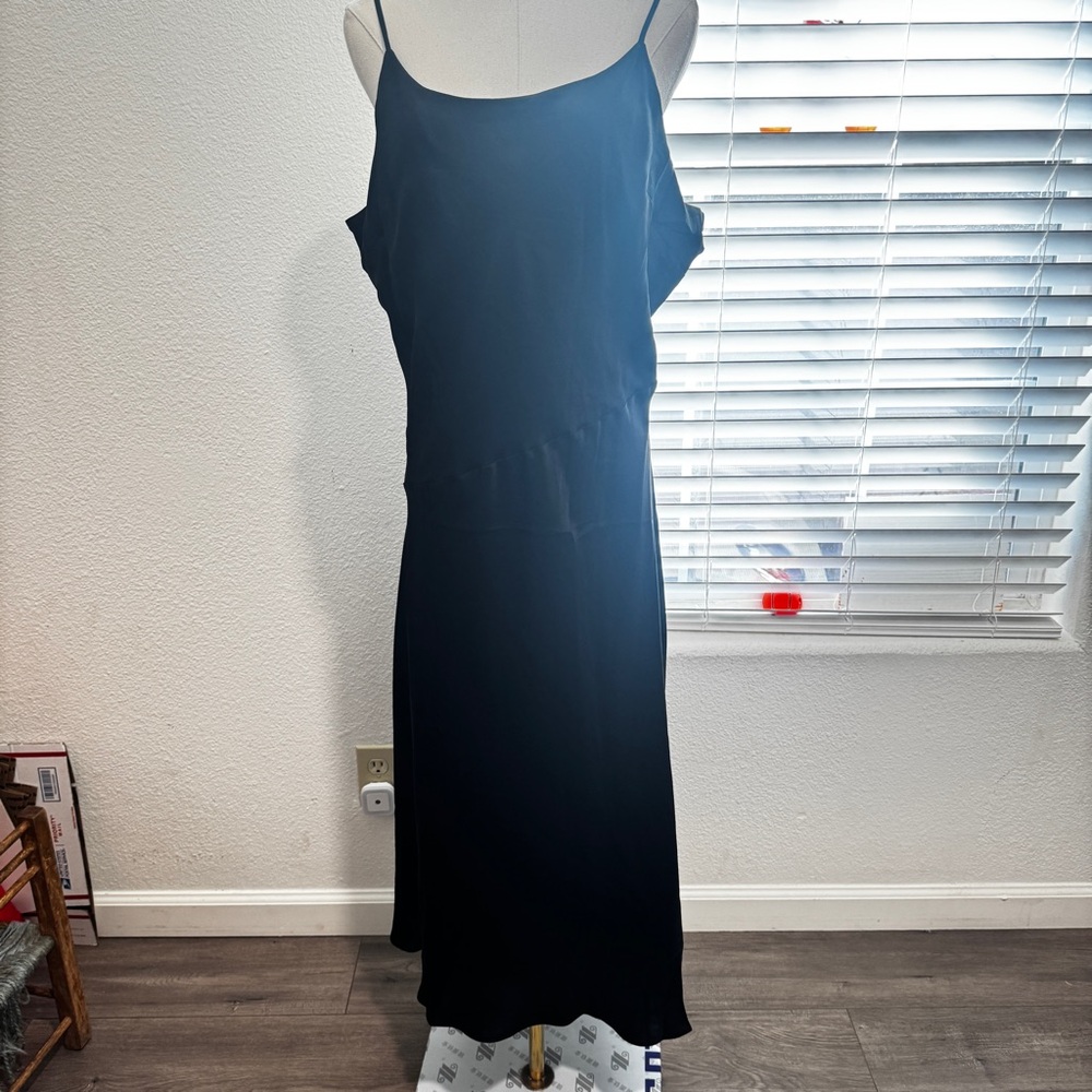 Express Black Midi Slip Dress Size XL